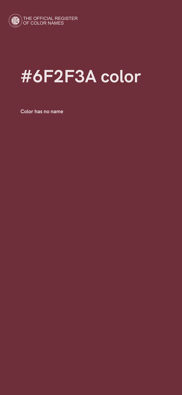 #6F2F3A color image
