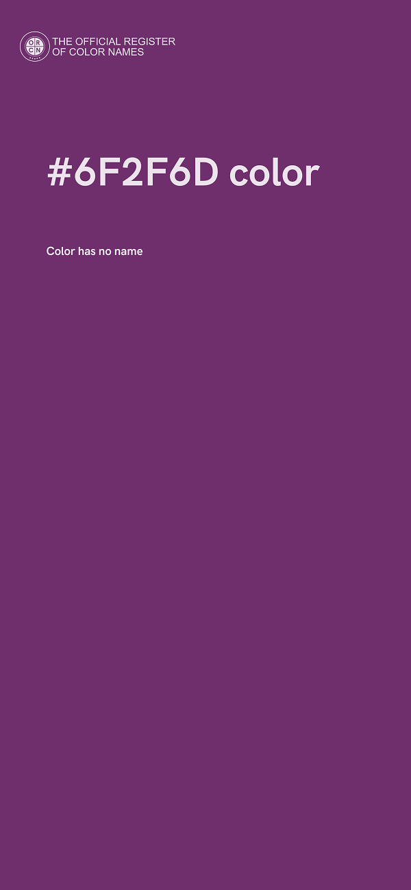 #6F2F6D color image