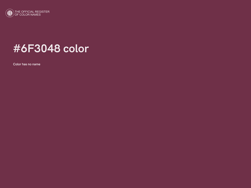 #6F3048 color image