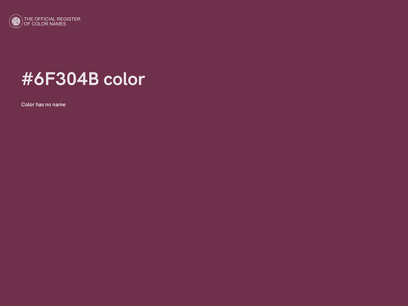 #6F304B color image