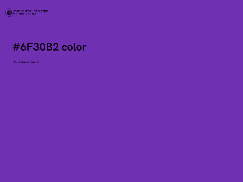 #6F30B2 color image