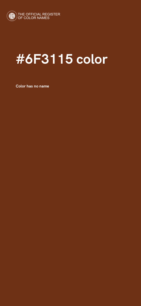 #6F3115 color image