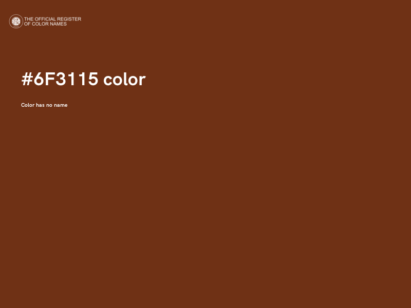 #6F3115 color image