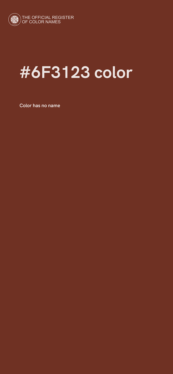 #6F3123 color image