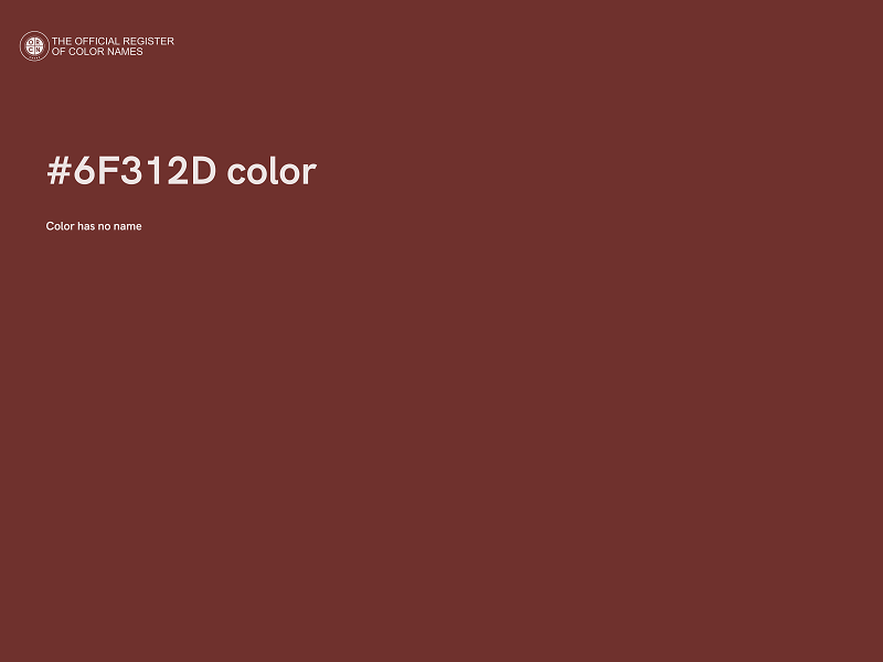 #6F312D color image