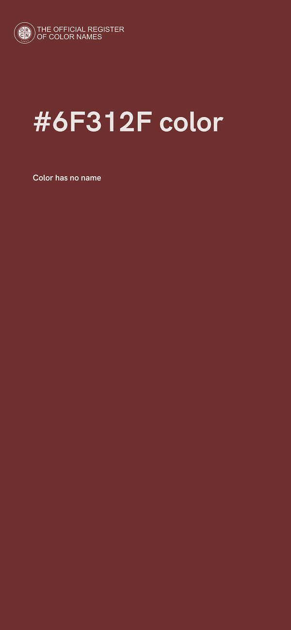 #6F312F color image