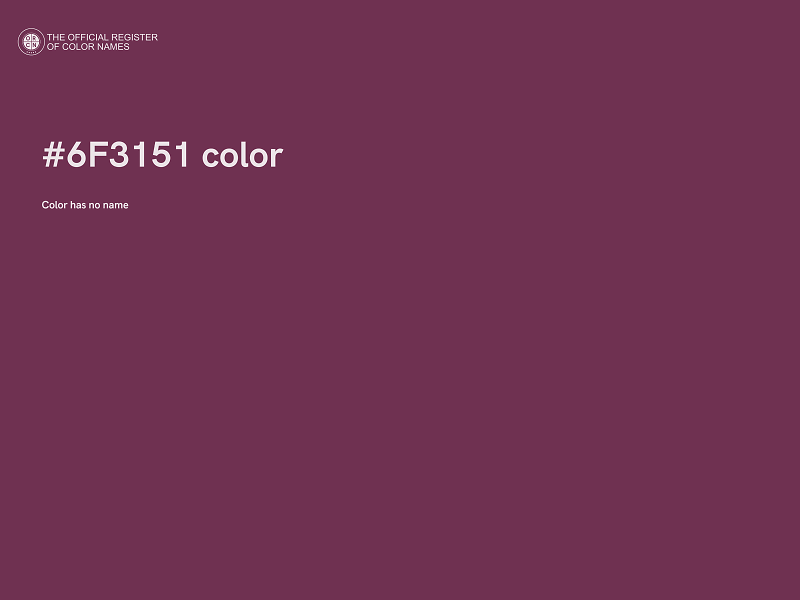 #6F3151 color image