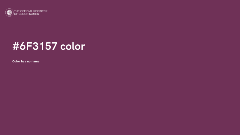 #6F3157 color image