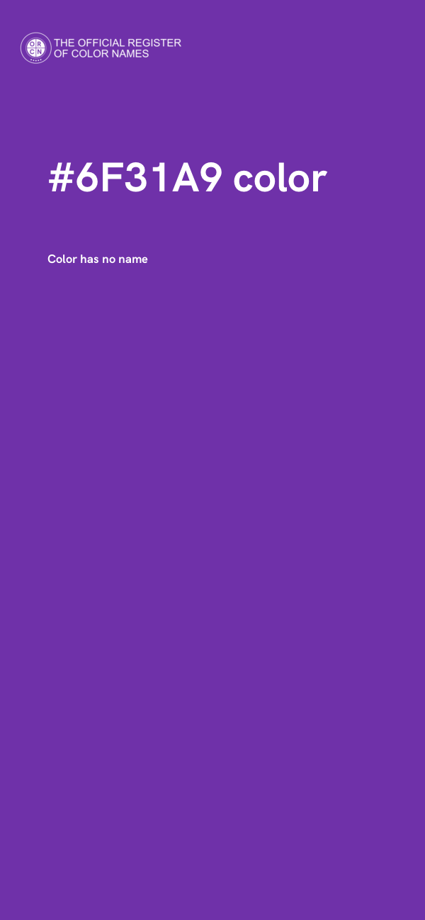 #6F31A9 color image