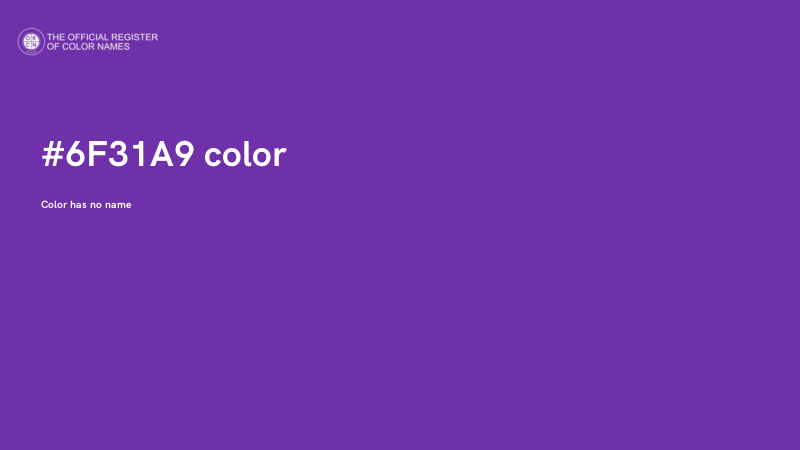 #6F31A9 color image