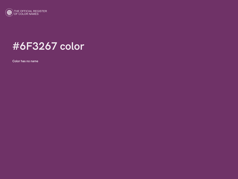 #6F3267 color image