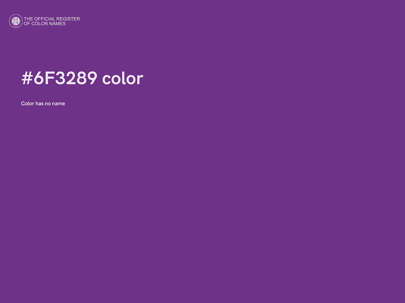 #6F3289 color image