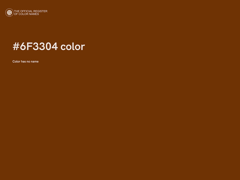 #6F3304 color image