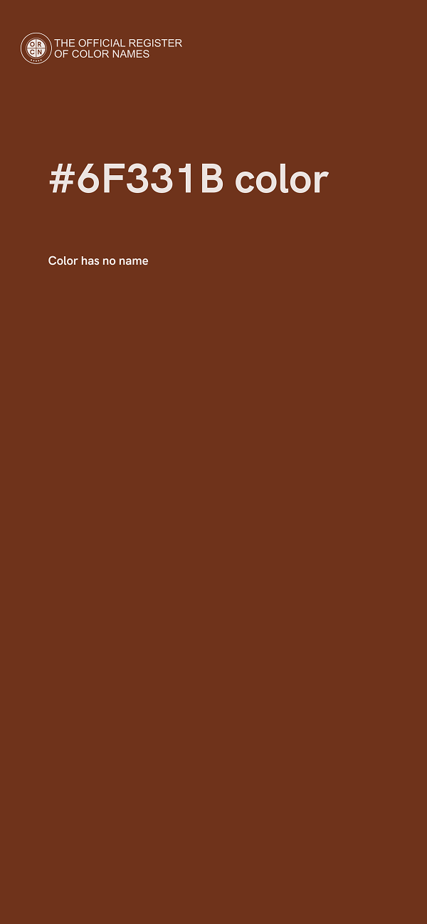 #6F331B color image