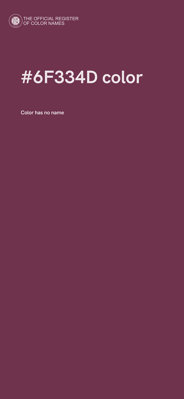 #6F334D color image