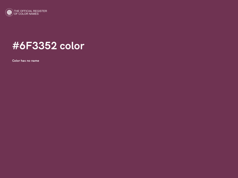 #6F3352 color image