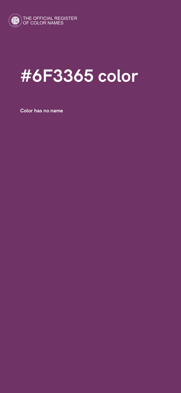 #6F3365 color image