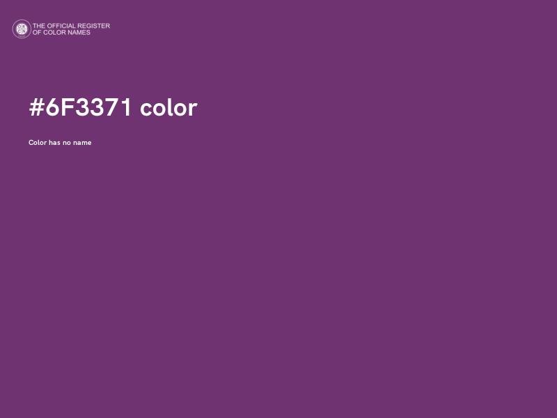 #6F3371 color image