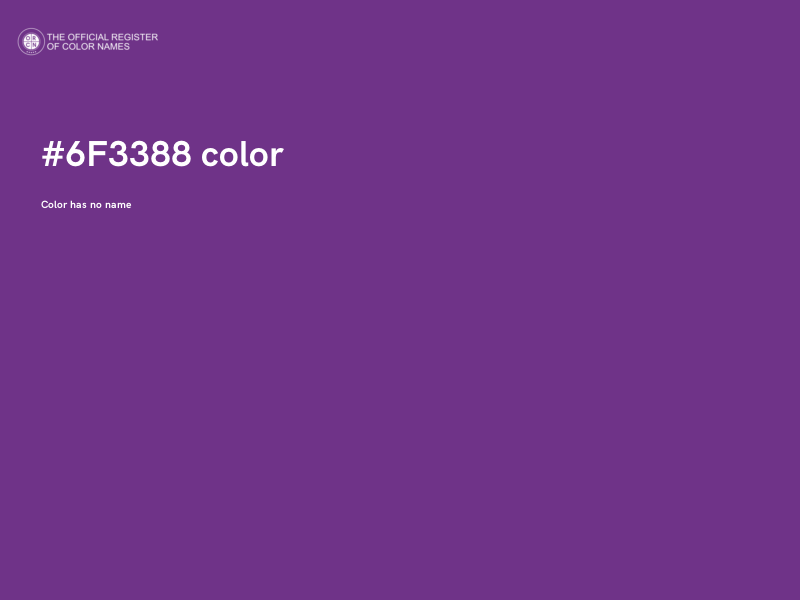 #6F3388 color image