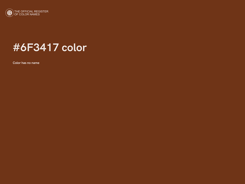 #6F3417 color image