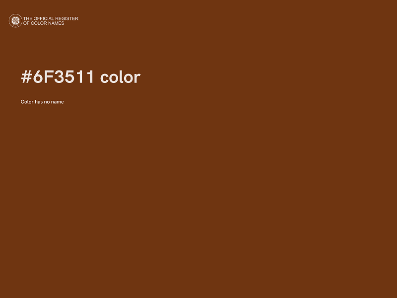 #6F3511 color image