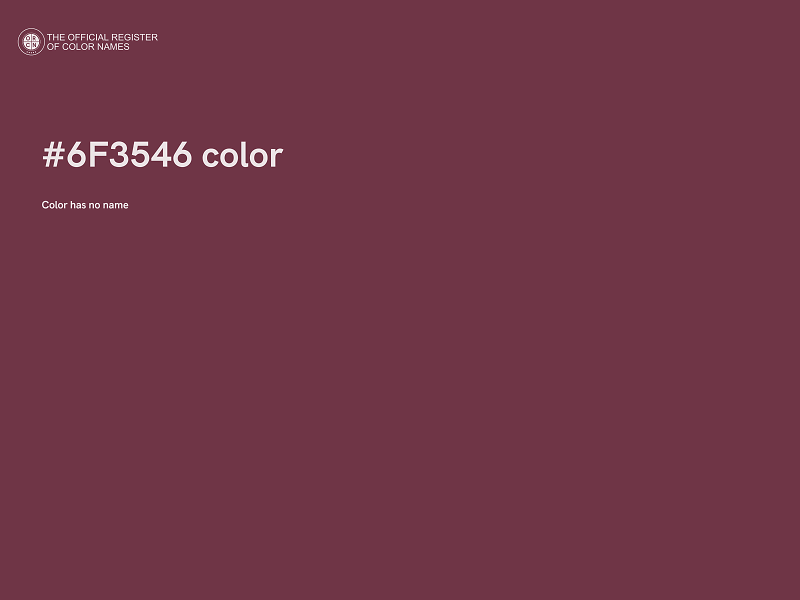 #6F3546 color image