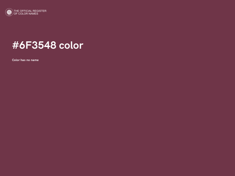 #6F3548 color image