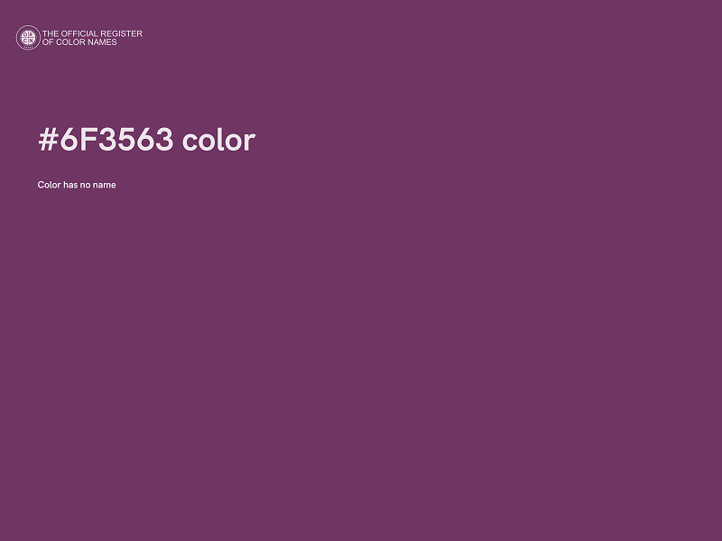 #6F3563 color image