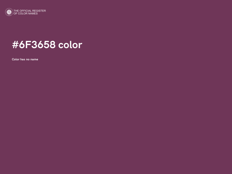 #6F3658 color image