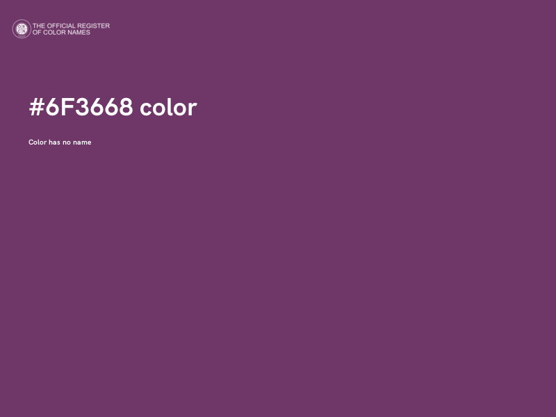#6F3668 color image