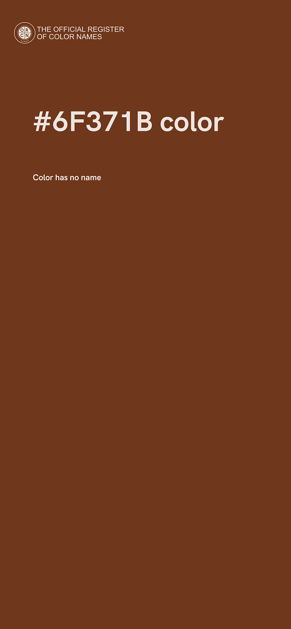 #6F371B color image