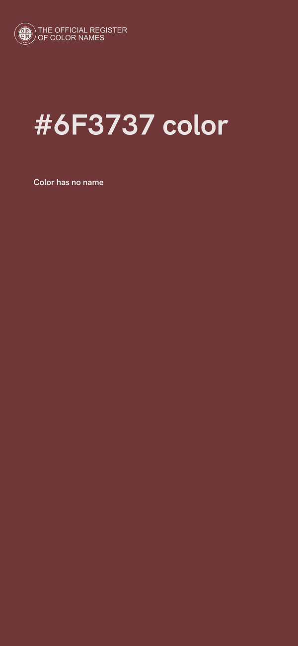 #6F3737 color image