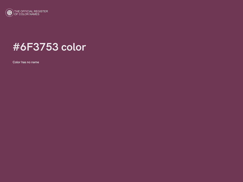 #6F3753 color image