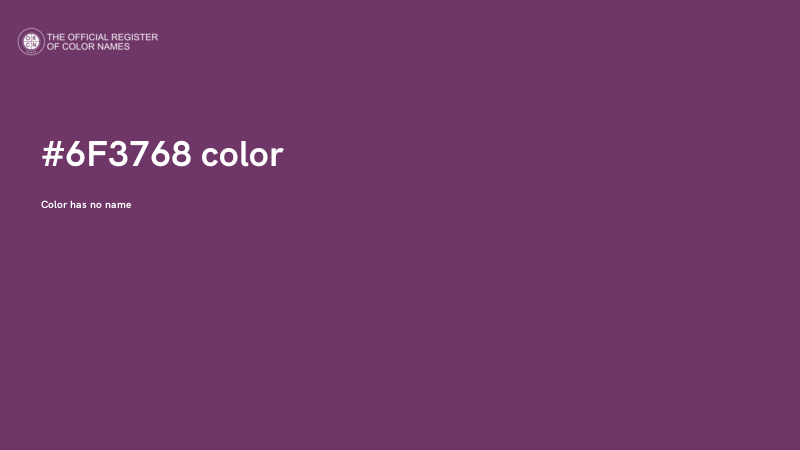 #6F3768 color image