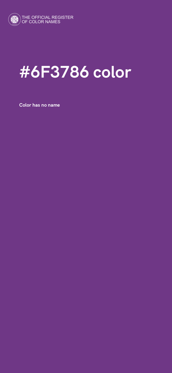 #6F3786 color image