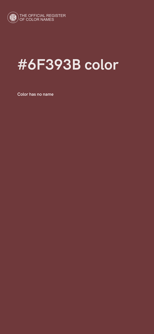 #6F393B color image