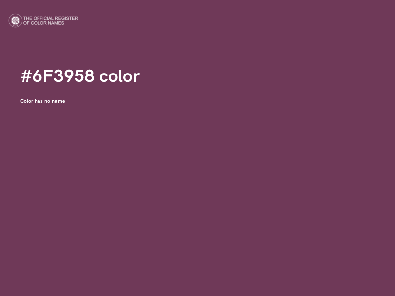 #6F3958 color image