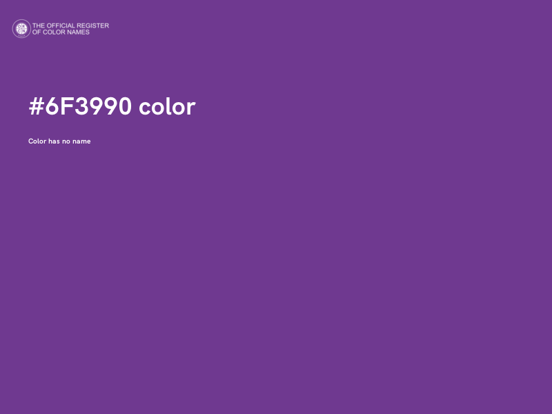 #6F3990 color image