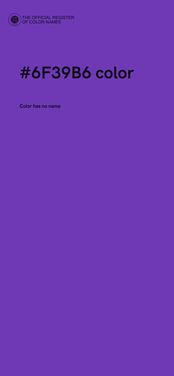 #6F39B6 color image