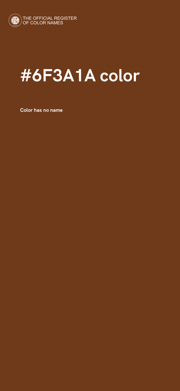 #6F3A1A color image