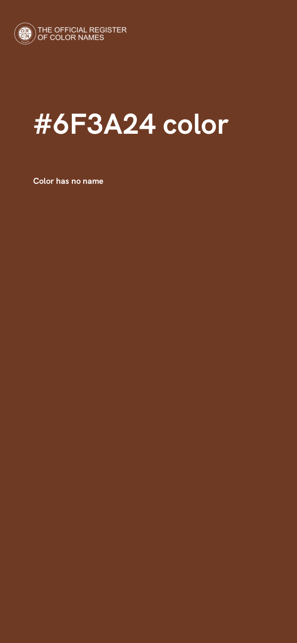 #6F3A24 color image
