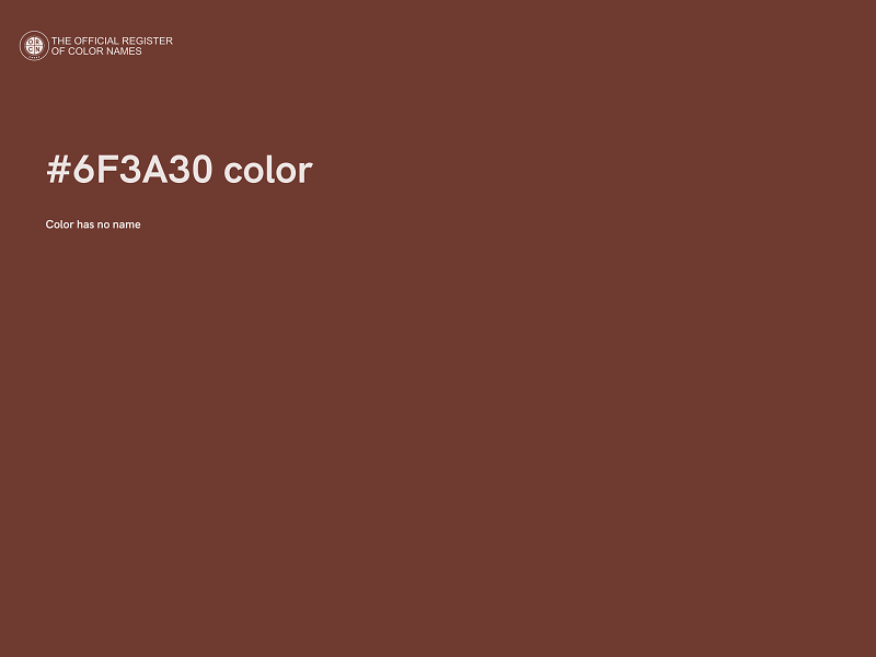 #6F3A30 color image