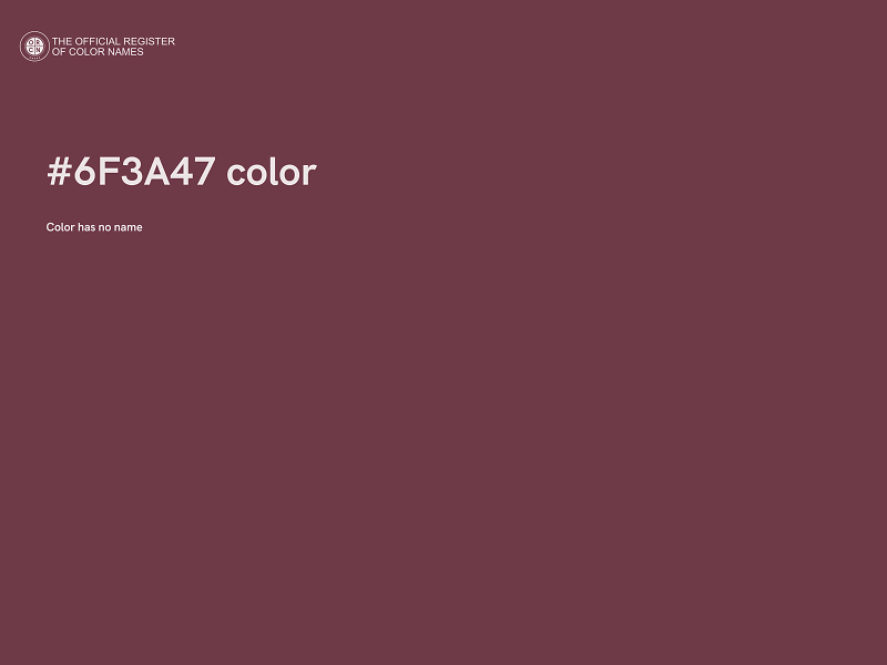 #6F3A47 color image