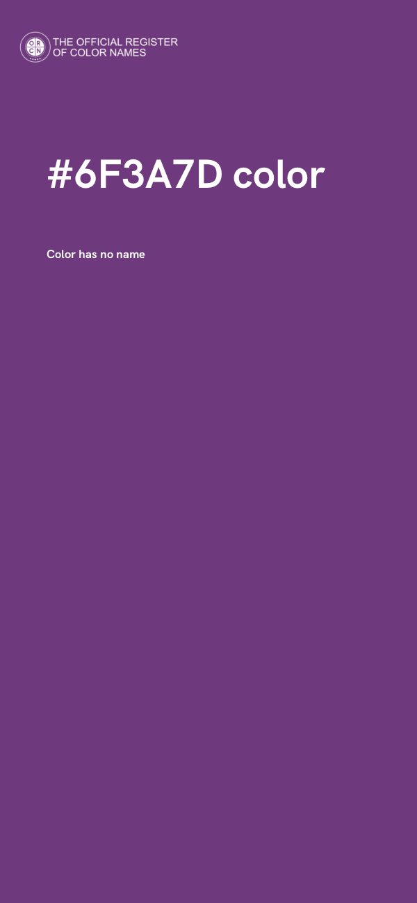 #6F3A7D color image