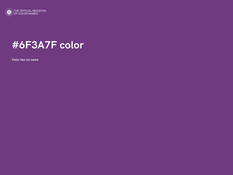 #6F3A7F color image