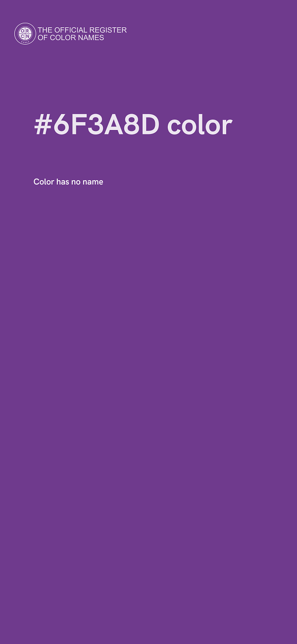 #6F3A8D color image