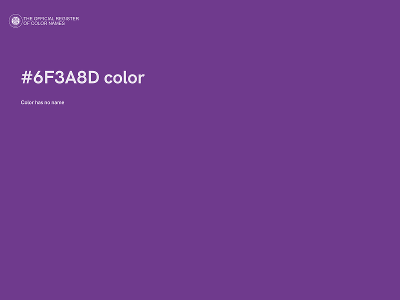 #6F3A8D color image