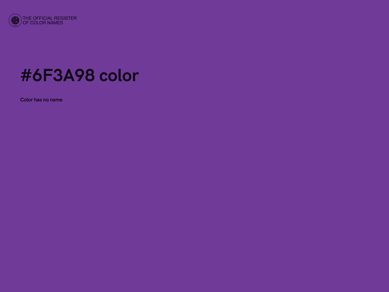 #6F3A98 color image