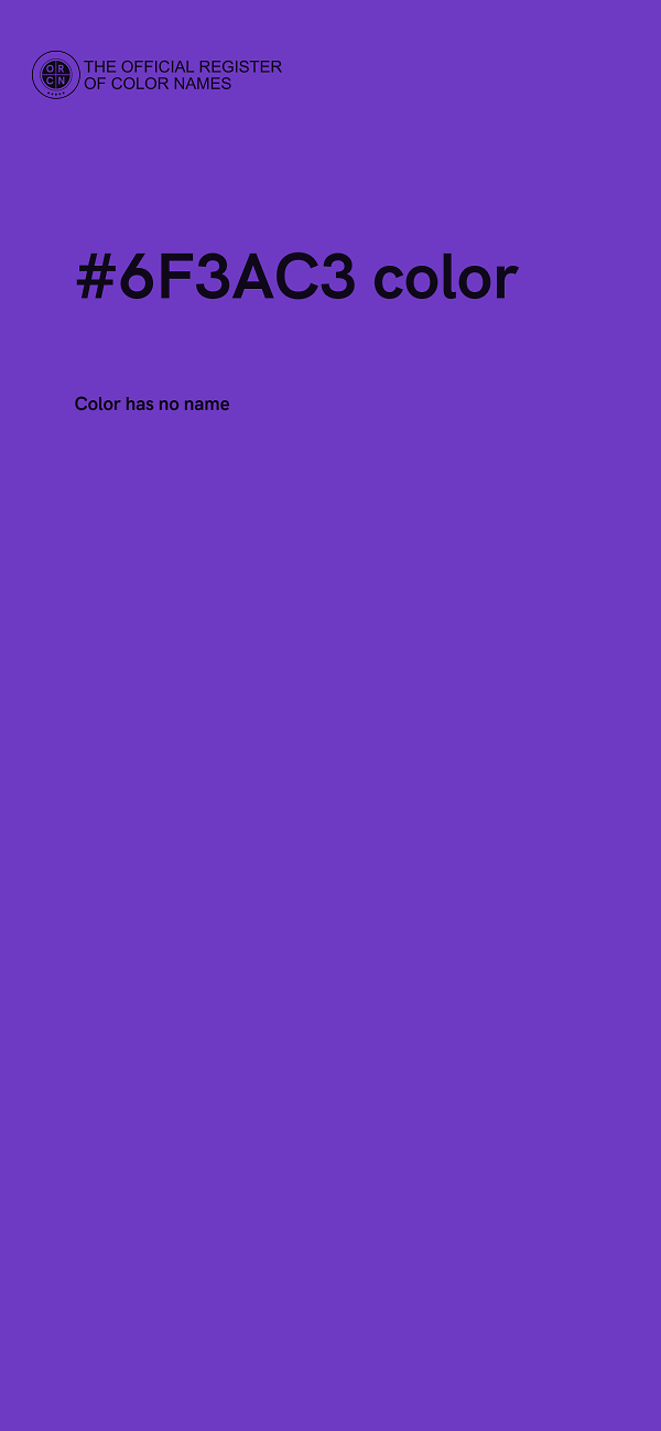#6F3AC3 color image