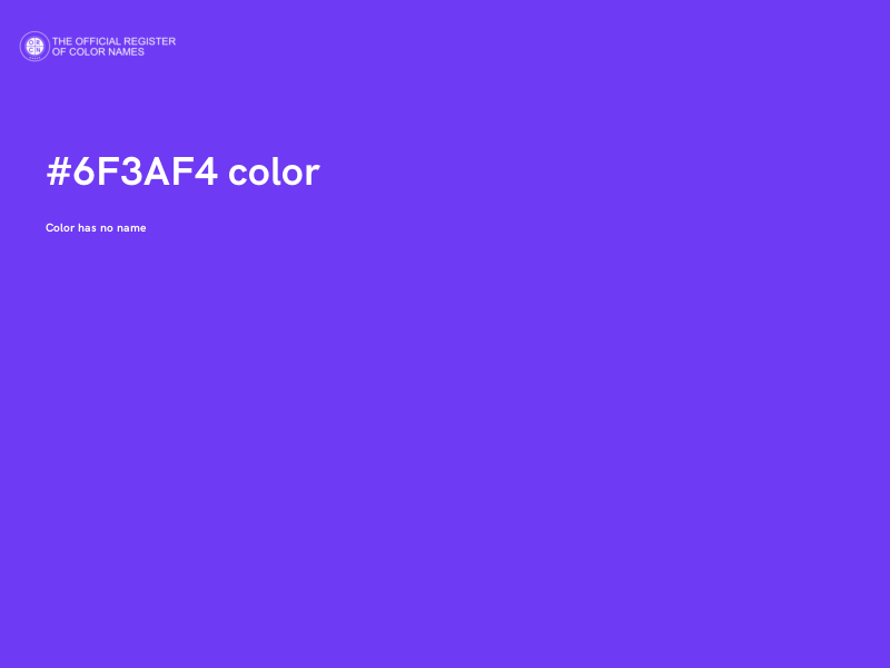 #6F3AF4 color image